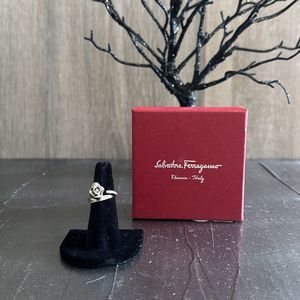 Salvatore Ferragamo Tulip Ring Size 50 Sterling Silver 925